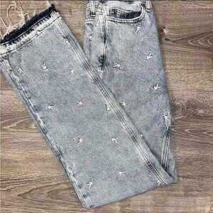 PLAYBOY Light Blue Embroidered Womens Jeans